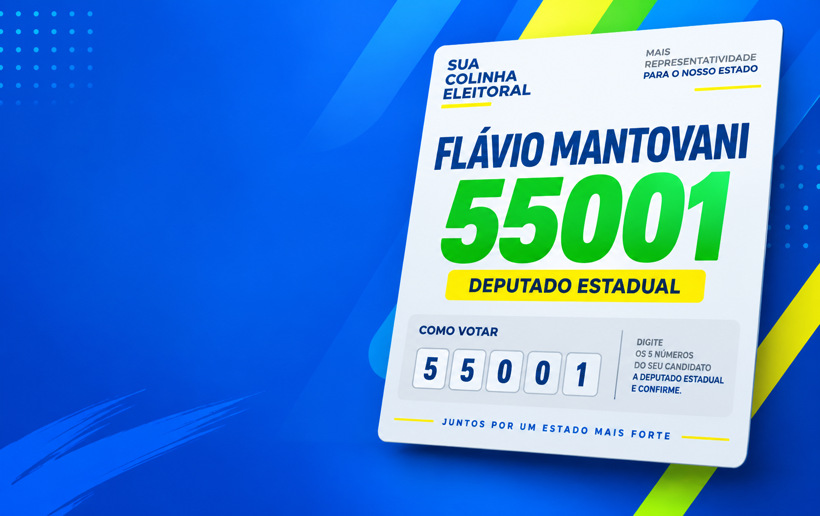 Prévia da colinha eleitoral de Flávio Mantovani, número 55001